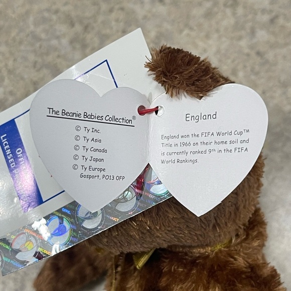 TY Beanie Baby - ENGLAND the Bear - FIFA 2002 World Cup Soccer Souvenir. - Picture 4 of 8